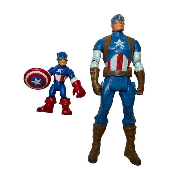 Marvel Super Hero Squad Iron Man & Captain Marvel Legends Action Figures - Picture 2 of 7